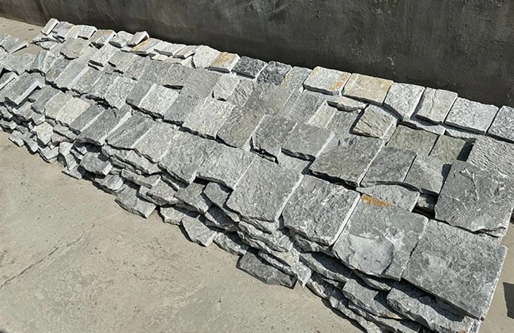 Natural Limestone Cladding Ashlar Grey Color JRSC-101