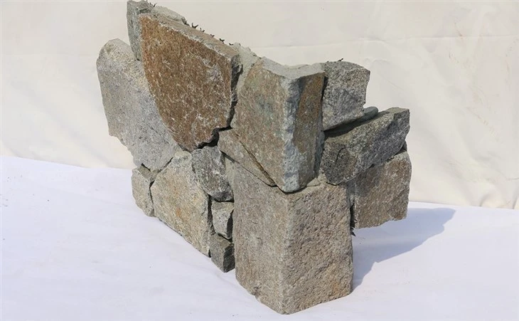 Cross Shape Stone Veneer Gray-green Granite JRD-059